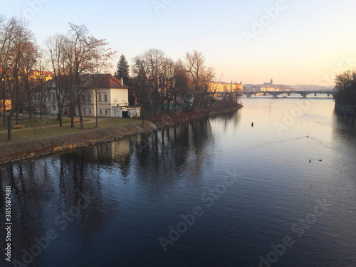 Vltava river in Prague Czech