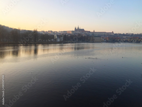 Fototapeta Naklejka Na Ścianę i Meble -  Vltava river in Prague Czech