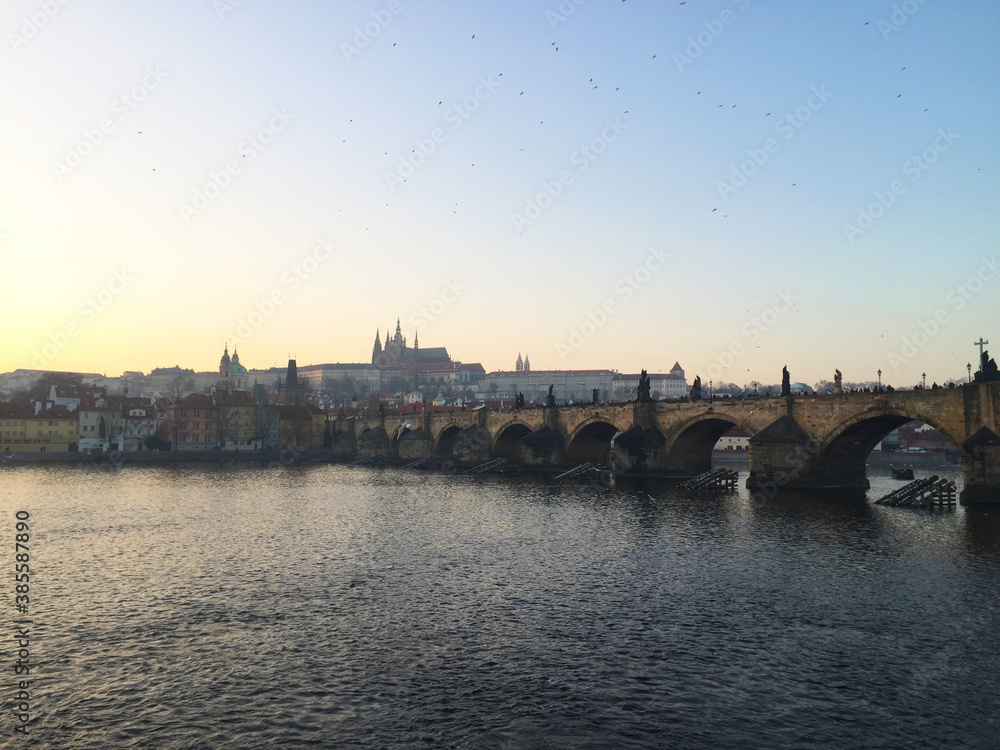 Fototapeta premium Vltava river in Prague Czech