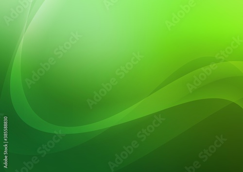 Light Green vector background with bent lines.