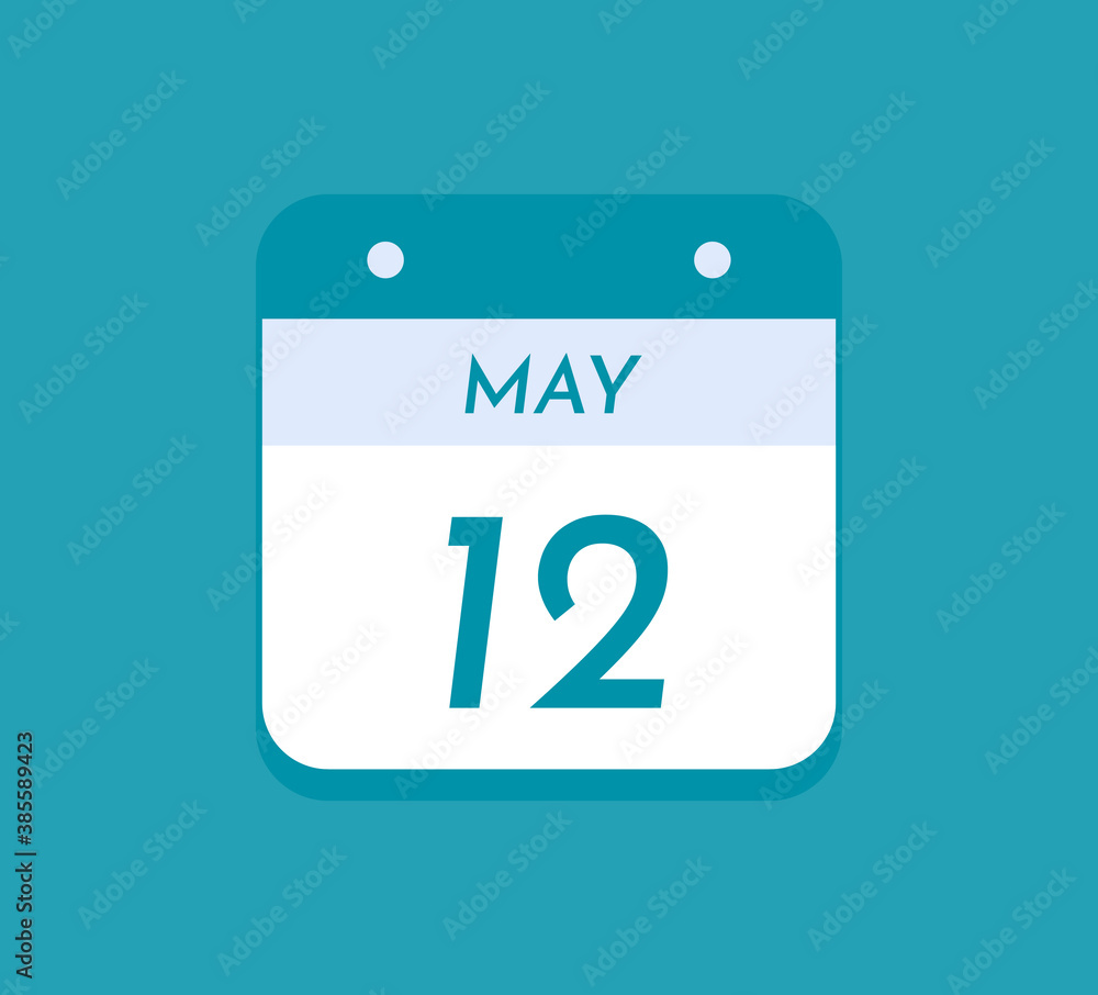 May 12 Single Day Calendar, 12 May May 12 Single Day Calendar, 12 May