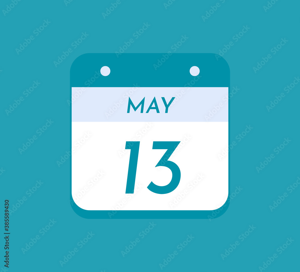 May 13 Single Day Calendar, 13 May May 13 Single Day Calendar, 13 May