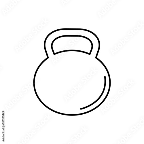 kettlebel icon element of fitness icon for mobile concept and web apps. Thin line kettlebel icon can be used for web and mobile. Premium icon on white background