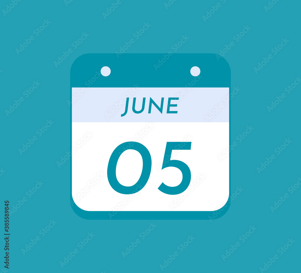 June 5 Single Day Calendar, 5 June June 5 Single Day Calendar, 5 June