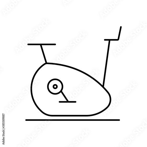 exercise bike icon element of fitness icon for mobile concept and web apps. Thin line exercise bike icon can be used for web and mobile. Premium icon on white background photo