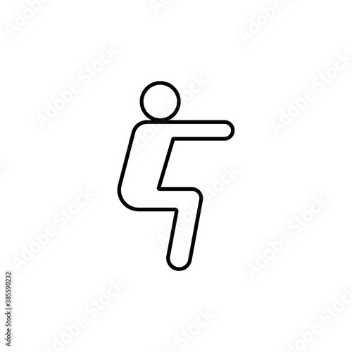 squats icon element of fitness icon for mobile concept and web apps. Thin line squats icon can be used for web and mobile. Premium icon on white background