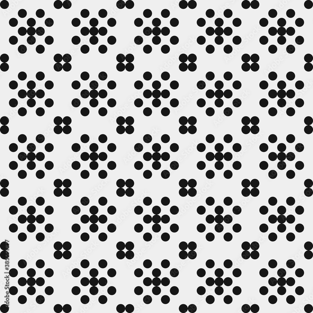 Fototapeta premium Abstract Cross Pattern Dots Logo generative computational art illustration