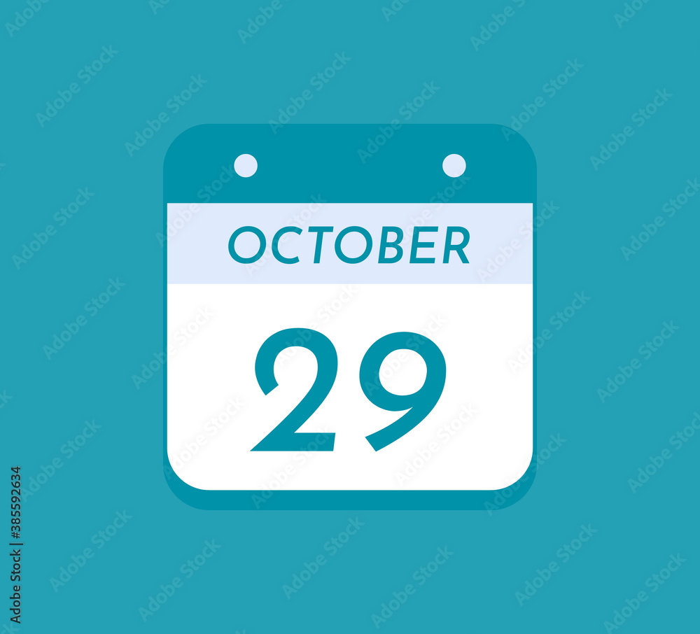 October 29 Single Day Calendar, 29 October October 29 Single Day Calendar, 29 October