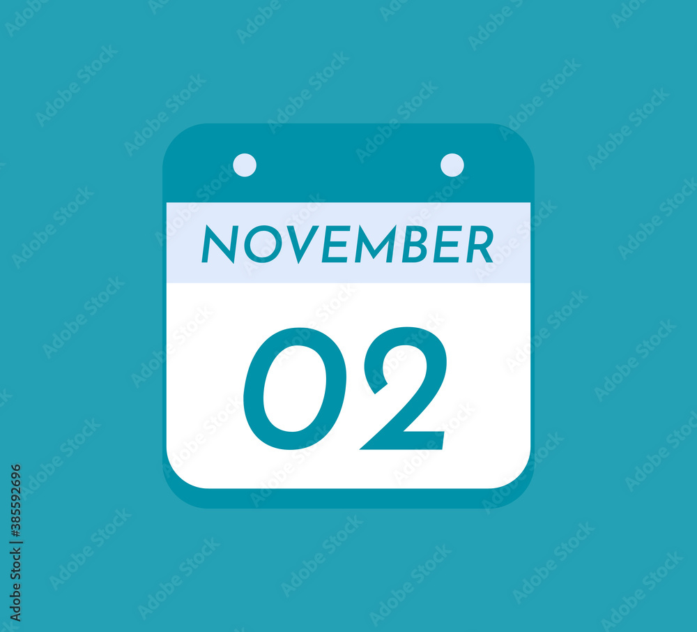 November 2 Single Day Calendar, 2 November November 2 Single Day Calendar, 2 November