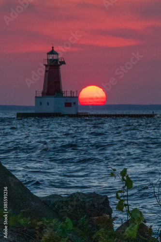 Wallpaper Mural lighthouse at sunset Torontodigital.ca