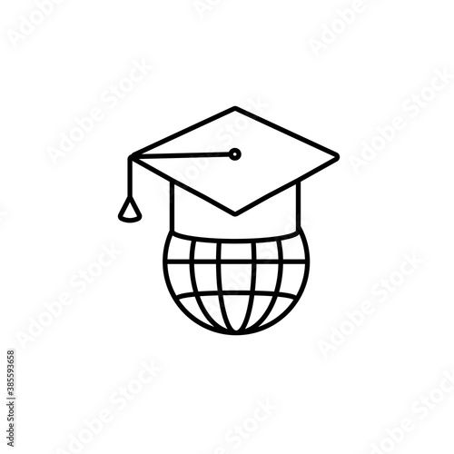education icon element of e-learning icon for mobile concept and web apps. Thin line education icon can be used for web and mobile. Premium icon on white background © Daniil