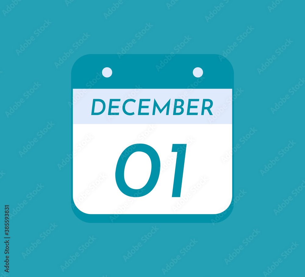 December 1 Single Day Calendar, 1 December December 1 Single Day Calendar, 1 December