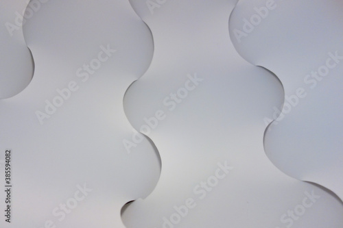 White vertical waves of plastic background abstract