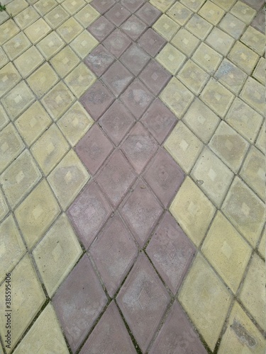 texture and background of pavement of stone slabs in the city