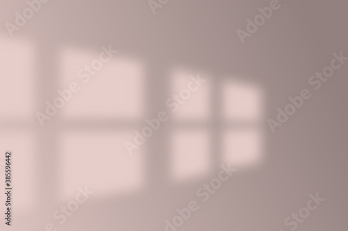 Vector illustration of realistic shadow overlay effect. Blurred transparent soft light shadow from window. Contemporary mockup background for product presentation