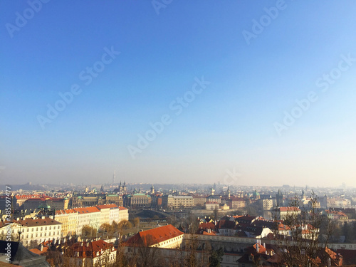 Aerial city view of Prague  Czech Republic