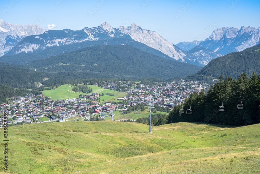Fototapeta premium Idyllic summer landscape in the Alps