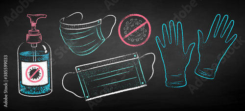 Chalk drawn protection items