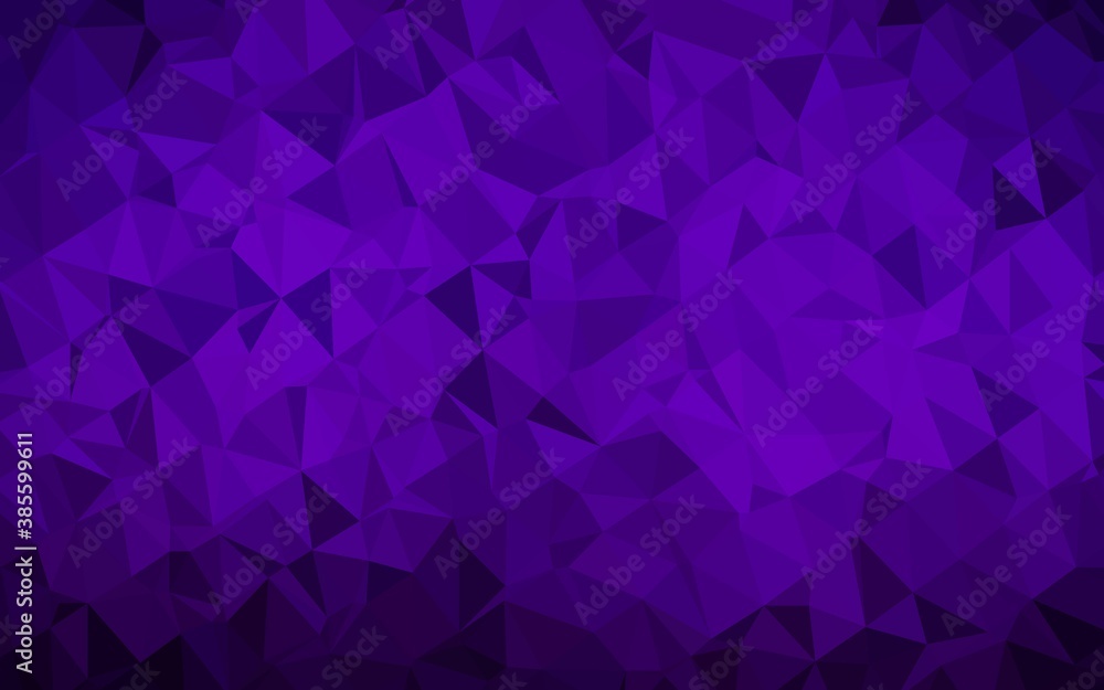 Dark Purple vector polygonal pattern. Dark Purple vector polygonal pattern.