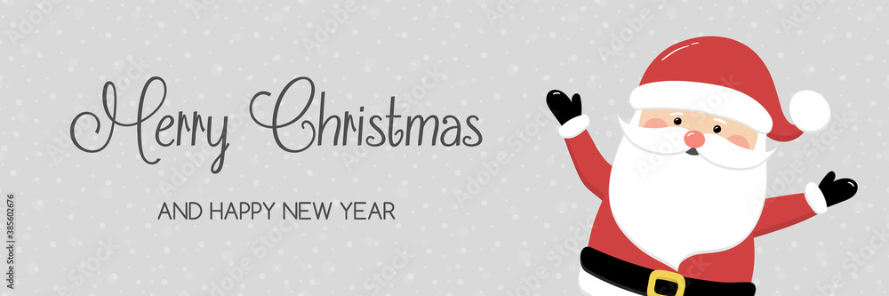 Christmas banner with happy Santa Claus. Vector Christmas banner with happy Santa Claus. Vector