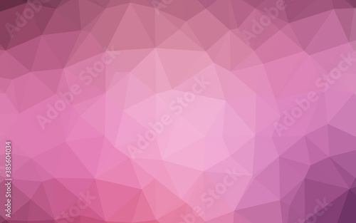 Light Pink vector polygonal template.