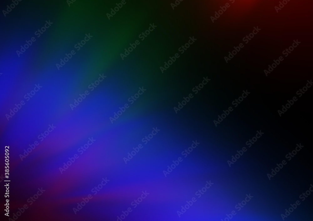 Fototapeta premium Dark Multicolor, Rainbow vector bokeh template.