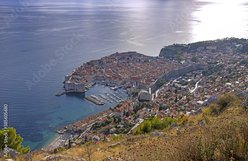 Fototapeta Naklejka Na Ścianę i Meble -  Aeria view on the historical old town Dubrovnik, Croatia