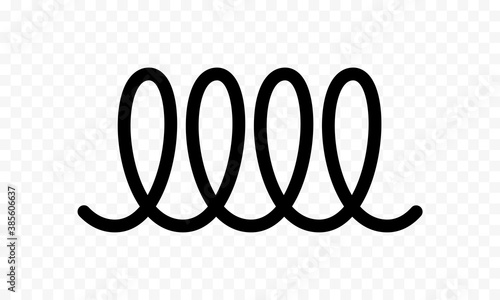 Induction icon, electric cooking hob vector symbols. Coking stove or oven grate cooker and cookware pans surface cookware induction spring spiral icon sign