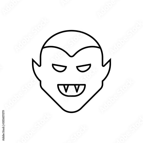 vampire, dracula icon element of halloween icon for mobile concept and web apps. Thin line vampire, dracula icon can be used for web and mobile. Premium icon on white background