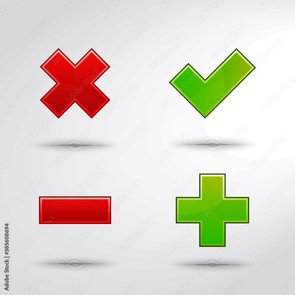 Validation icons and checkmark icons. Validation icons and checkmark icons.