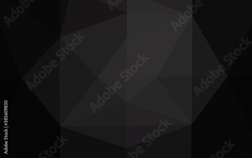 Dark Black vector abstract polygonal layout.