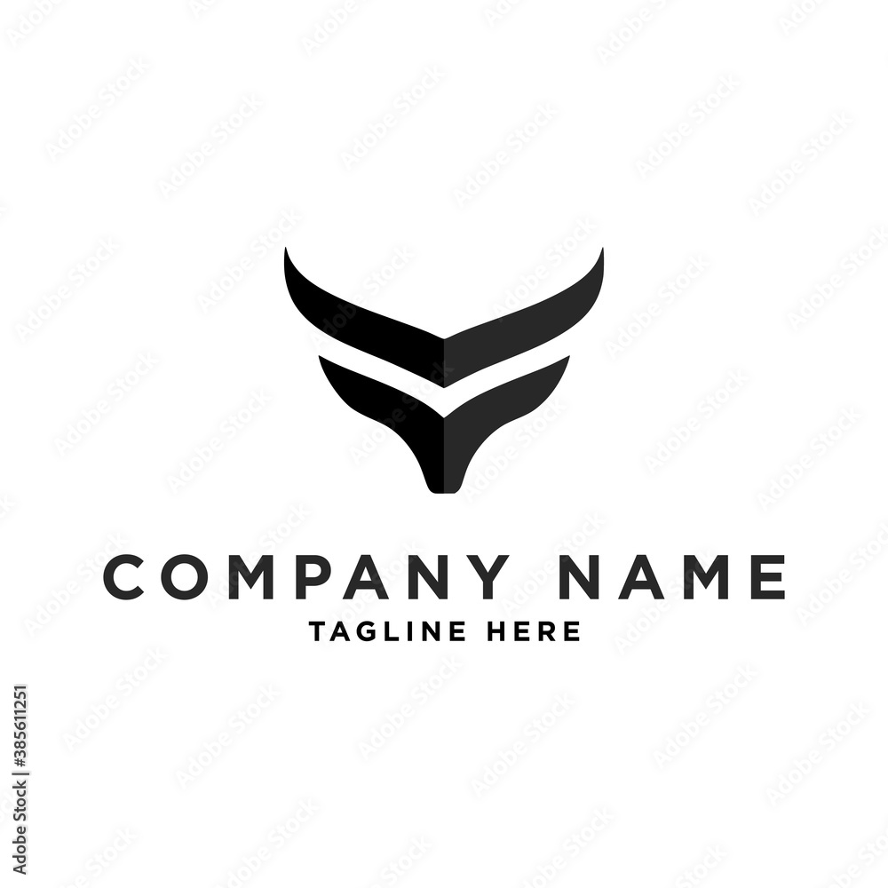 Abstract bull logo symbol Abstract bull logo symbol