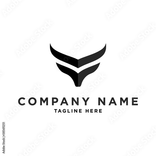 Abstract bull logo symbol