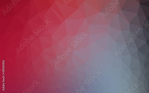 Light Blue  Red vector polygonal background.