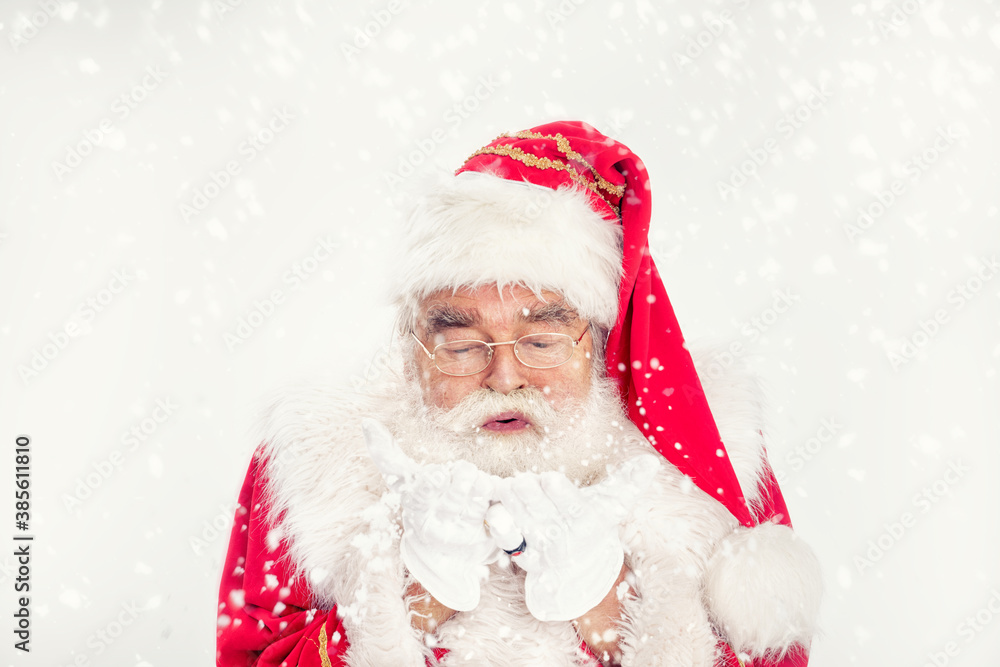 Real Santa Claus in snow. Real Santa Claus in snow.