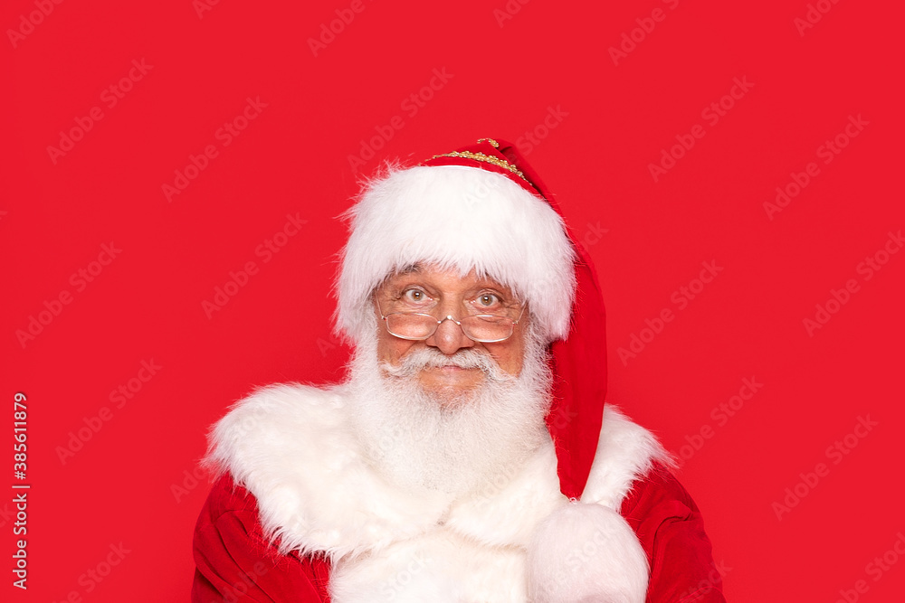 Portrait of real smiling Santa Claus Portrait of real smiling Santa Claus
