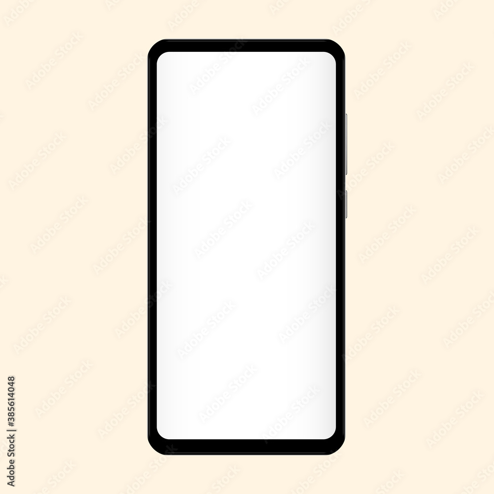 Phone mockup or cellphone template with empty screen