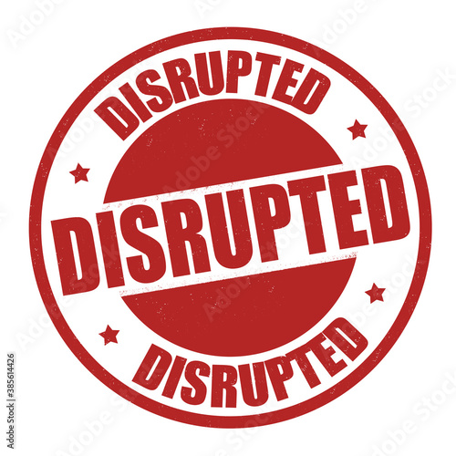 Disrupted grunge rubber stamp