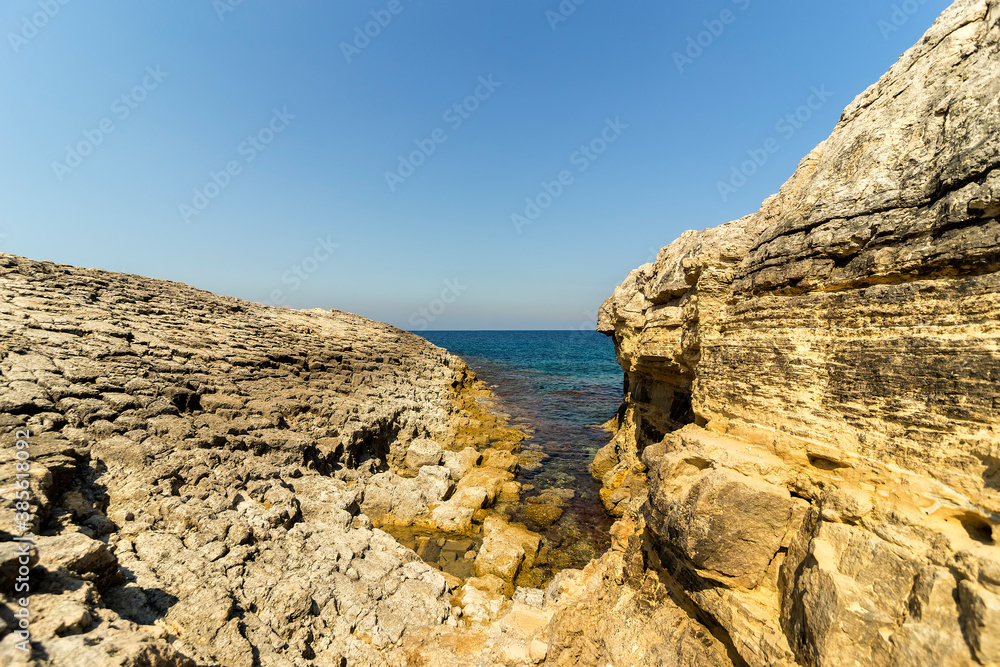 Beautiful Seascape of Balata Liscia in Augusta, Province of Syracuse, Sicily - Italy.