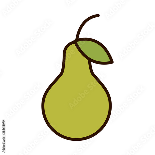 pear fruit fresh harvest line fill icon
