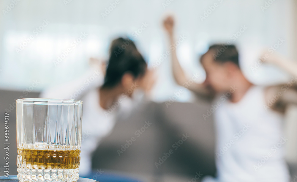 alcoholism, alcohol addiction and people concept. Family problem. alcoholism, alcohol addiction and people concept. Family problem.