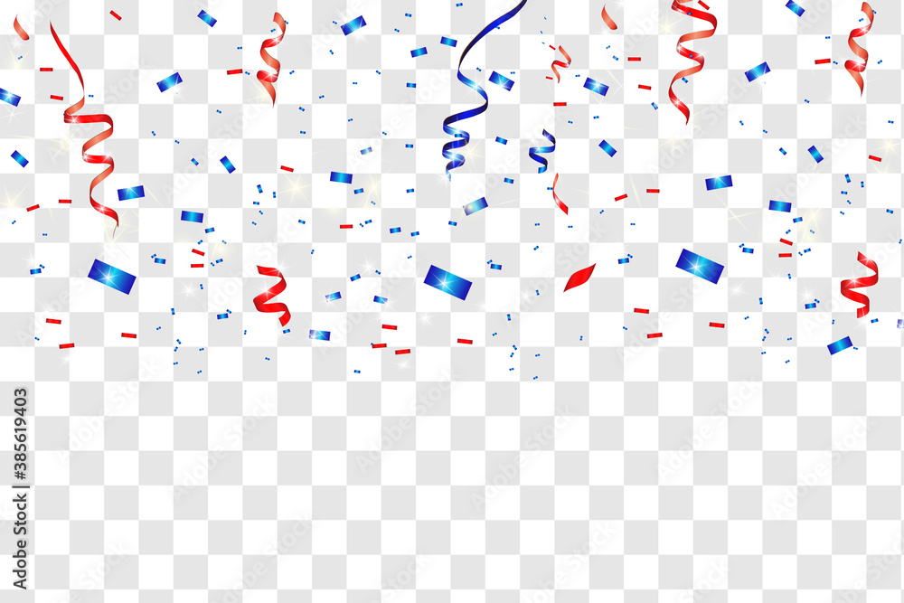 Vector confetti. Festive illustration. Party popper isolated on transparent background Vector confetti. Festive illustration. Party popper isolated on transparent background
