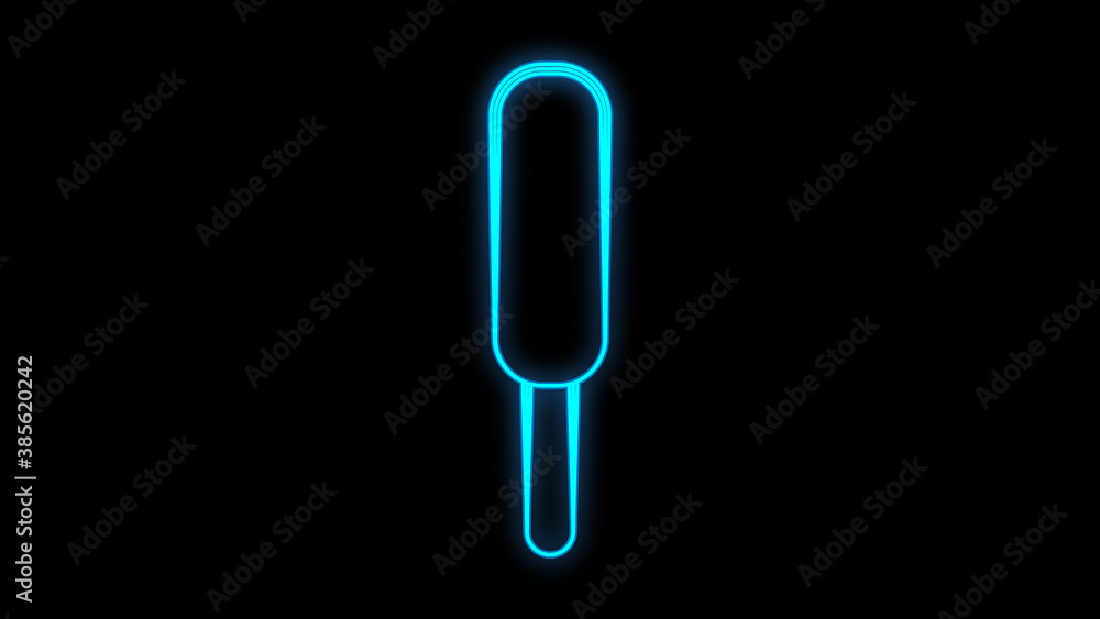 Ice cream neon lights icon vector illustration graphic design Ice cream neon lights icon vector illustration graphic design