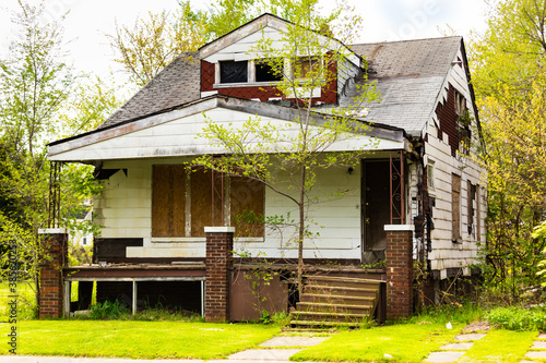 Canvas Print Abandoned Home in Detroit, Michigan
