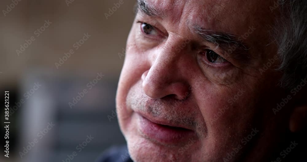 Sad depressed older man in crisis. Tearful middle aged person Sad depressed older man in crisis. Tearful middle aged person