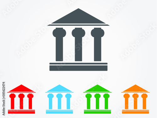 bank building vector icon