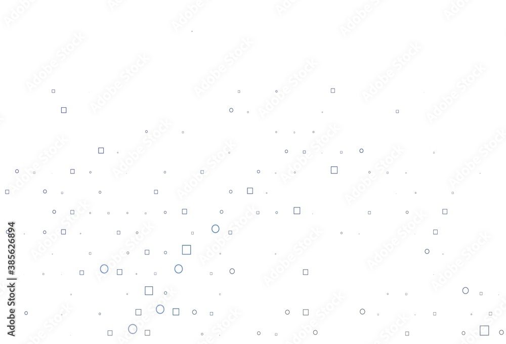 Light BLUE vector cover with circles, cubes. Light BLUE vector cover with circles, cubes.