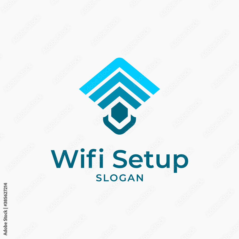 Modern Wifi Protection Logo Icon, Wifi Logo, Network Protection and Maintenance Modern Wifi Protection Logo Icon, Wifi Logo, Network Protection and Maintenance