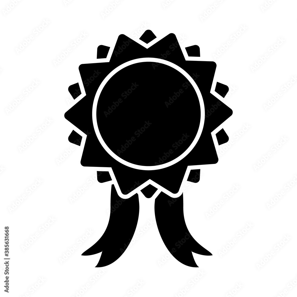 award ribbon icon, silhouette style award ribbon icon, silhouette style