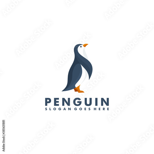 Penguin logo design  animal icon symbol vector illustration
